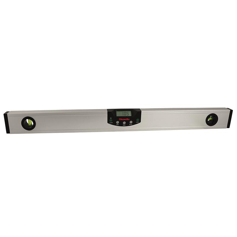 Digital vaterpas 400 mm/0,05° med ± laser- og LED lys