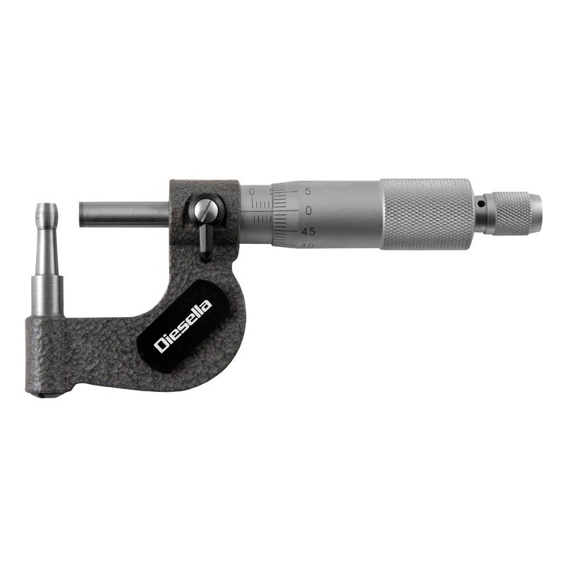 Mikrometer 0-25 mm x 0,01 til runde emner med hul