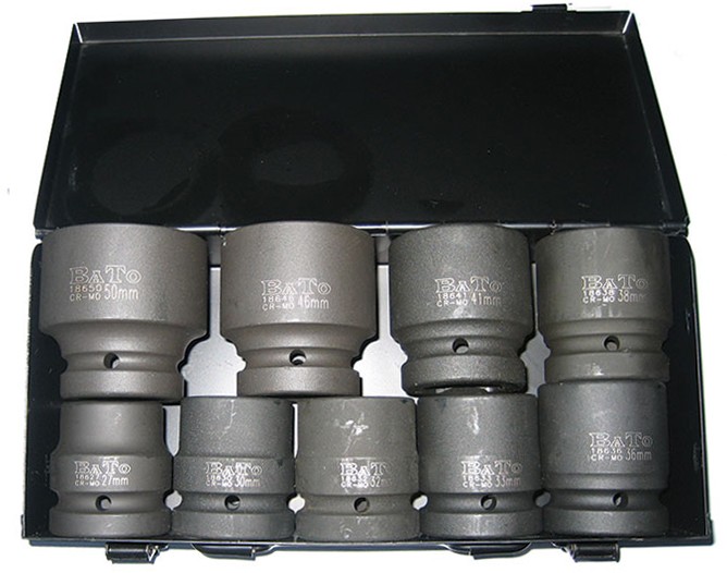 Krafttopsæt 1" 27-50mm kort