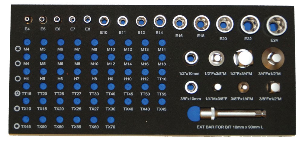 Auto Bits-/E-toppesæt/Adapter EVA 1/3