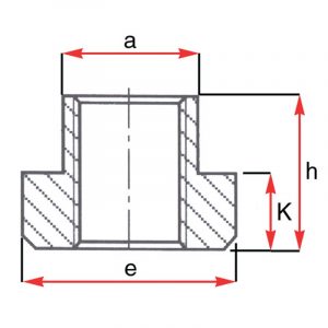 T-not møtrik M8 x 12 mm