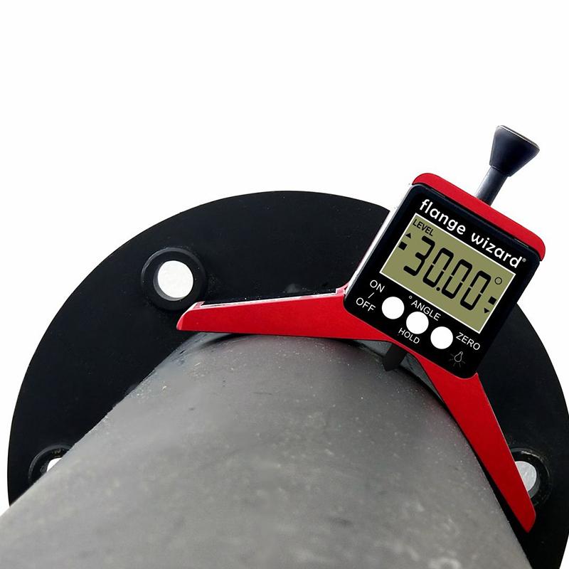 FLANGE WIZARD Digitalt Centerhoved 4x90° for 3"+ rør med magnet