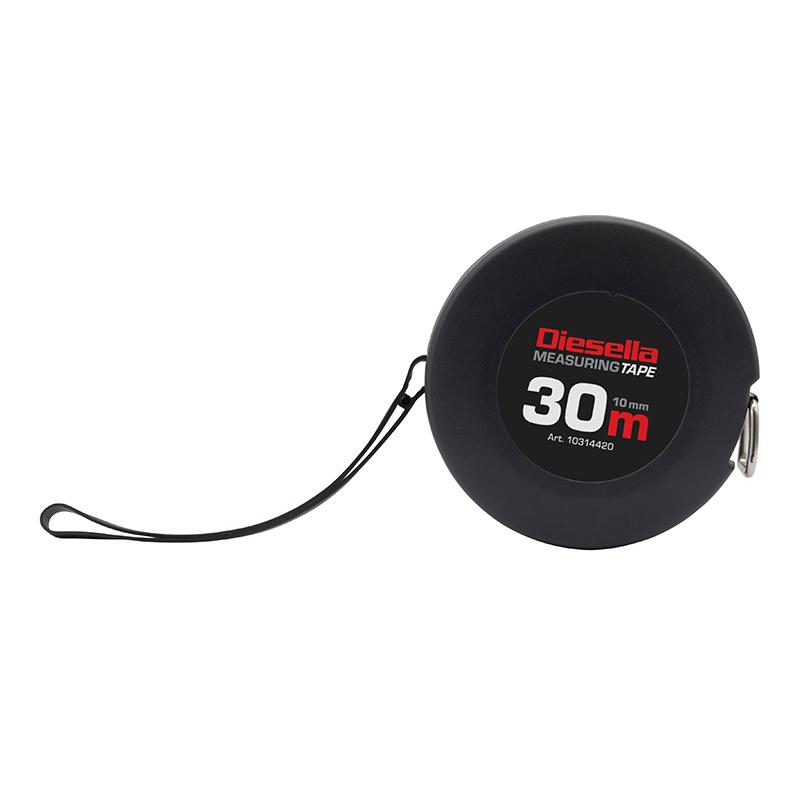 Båndmål 30Mx10MM stålbåndmål i lukket spolekassette