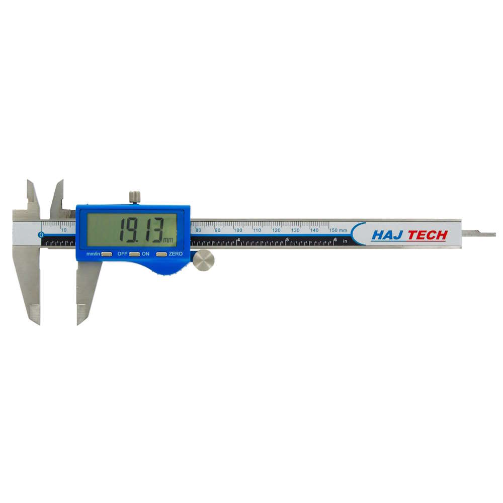 HAJ TECH 150mm digital skydelære med stort display mm/inch, auto-ON/OFF