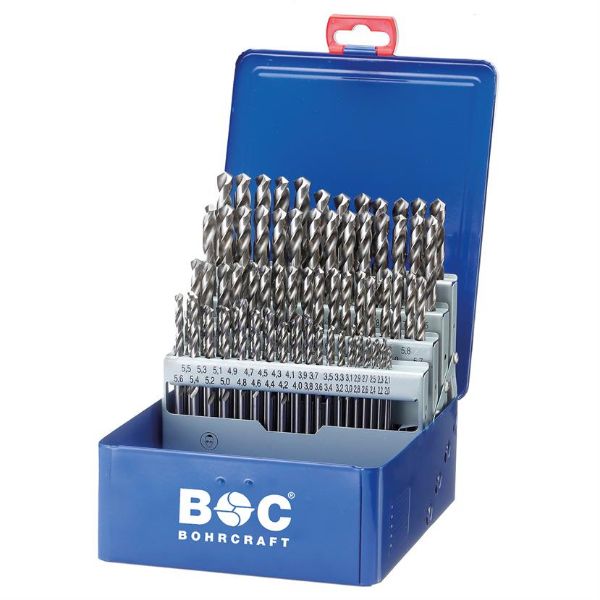 Bohrcraft HSS-G Spiralborsæt 2–10 mm – 81 dele i metalkasse